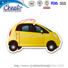 New design hanging car paper air freshener promotion company