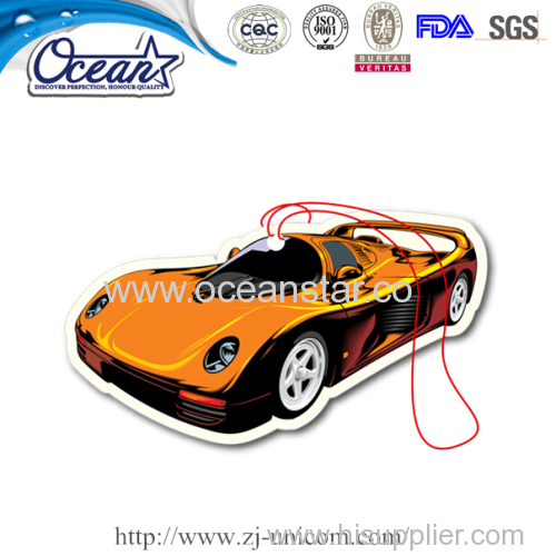 New design hanging car paper air freshener promotion company