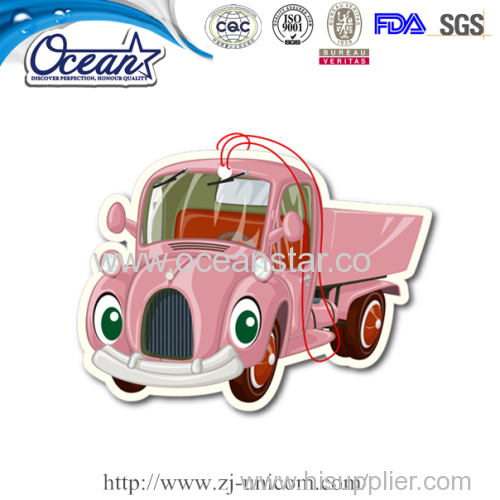 New design hanging car paper air freshener wholesale promotional items