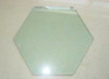 hexagon tempered glass for cabinet