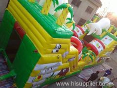 Elephant Jungle Inflatable Slide