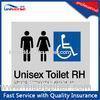 Waterproof Handicapped Braille And Tactile Signs For Unisex Toilet LH