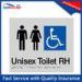 Waterproof Handicapped Braille And Tactile Signs For Unisex Toilet LH