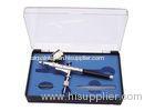 Portable Dual Action airbrush gun for cake decorating with plastic dropper , wrench