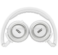 AKG K452 High Performance Mini Portable Over-Ear Headphones with In-Line Microphone in White