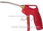 3 Nozzle Red plastic air blow dust gun for washing machinery , pneumatic tools