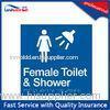 Silver / Blue Tactile Braille Signs For Public Place , Braille Toilet Signs