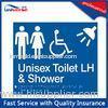 Grind Arenaceous Processing Braille Tactile Signs For Unisex Toilet & Shower