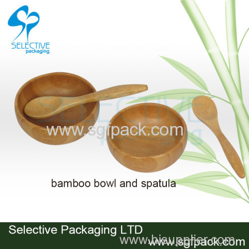 cosmetic makeup tools wooden or bamboo spoons spatula and bamboo bowl for mask