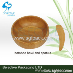 cosmetic makeup tools wooden or bamboo spoons spatula and bamboo bowl for mask