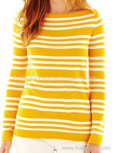 hot sale women's stripe pullover sweater