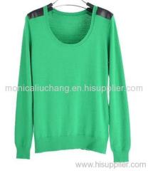 hot sale women's U-neck pullover sweater