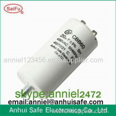 capacitor cbb60 plasitc case motor start capacitor