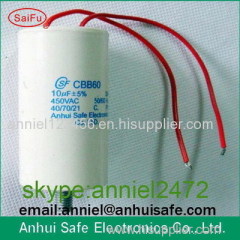 ac motor capacitor CBB60 5uf 5.5uf 6uf 6.5uf 8uf 10uf