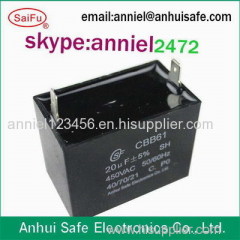 motor fan ac capacitor CBB61 1.5uf 2uf 250V 450V