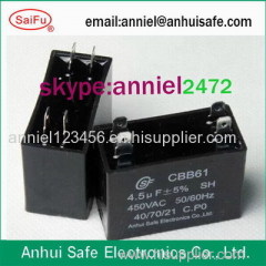 stock CBB61 fan capacitor wire series 1uf 2uf 3uf 4uf 5uf