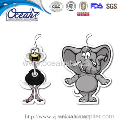 Zoo Animal hanging car paper air freshener promotion company