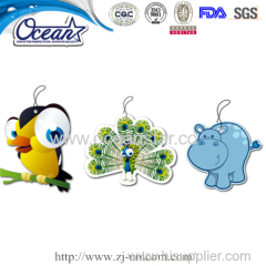 Zoo Animal hanging car paper air freshener promotion company