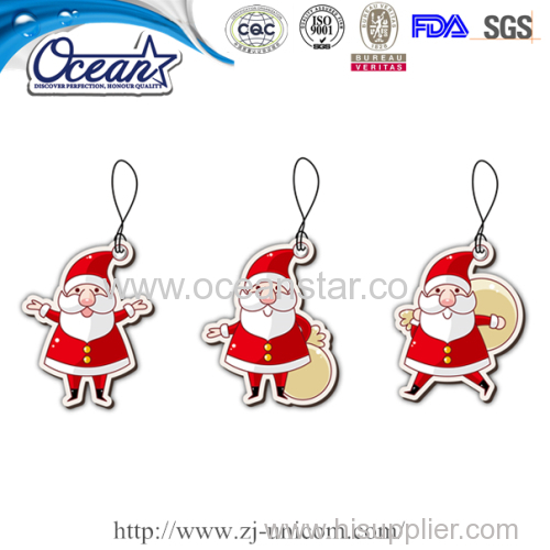 Santa shape air freshener car used paper promotional gift