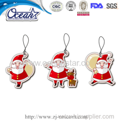 Santa shape hanging car paper air freshener promotion company