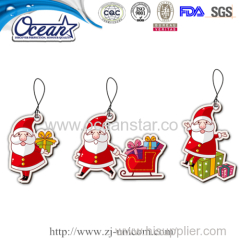 Santa shape hanging car paper air freshener promotion company