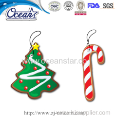 Santa shape hanging car paper air freshener promotion company