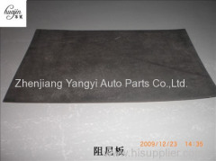 Fireproof rubber damping plate