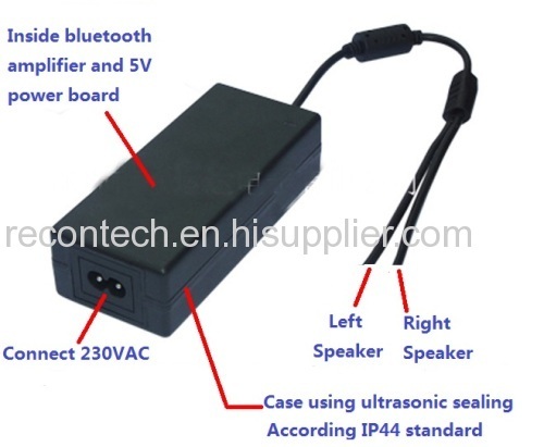 AC110-220V waterproof 3W stereo bluetooth amplifier