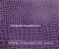 Purple Backing Woven Faux Leather Fabric For Handbags With 0.7 - 1.5mm Thickness