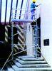 Walk Thru Frame Stairway Scaffolding Cold Pressed Aluminium Alloy Access Towers