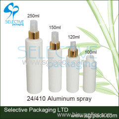 PE lotion bottle with bamboo pump for Cosmetics