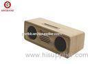 Small Clear Sound Bamboo Wood Bluetooth Speaker , Stereo Bluetooth Desktop Speakers
