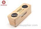 PC / Ipod / Ipad Square Bamboo Wood Bluetooth Speaker of Battery Operated