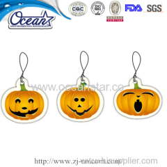 Pumpkin Lantern for Halloween hanging car paper air freshener promotion company