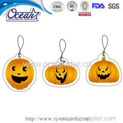 Pumpkin Lantern for Halloween hanging car paper air freshener promotion company