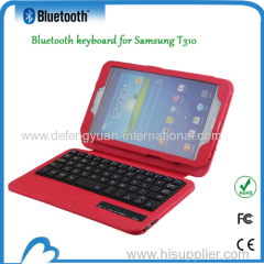 Foldable PU case with bluetooth keyboard for Samsung T310