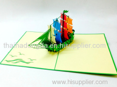 YACHT 3D POP UP CARD