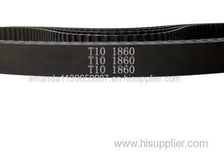 good performance&free shipping industrial rubber timing belt T10 186teeth length 1860mm pitch 10mm width 10mm Neoprene