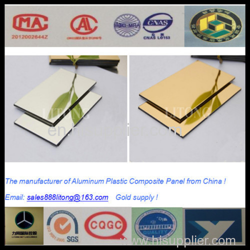 MIRROR FINISH ALUMINUM PLASTIC COMPOSITE PANEL