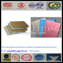 BRUSH FINISH ALUMINUM PLASTIC COMPOSITE PANEL