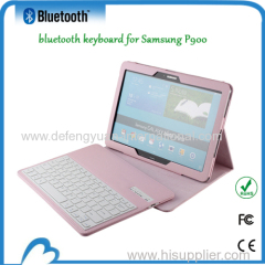 Black PU leather case bluetooth keyboard for Samsung P900