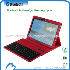 Black PU leather case bluetooth keyboard for Samsung P900