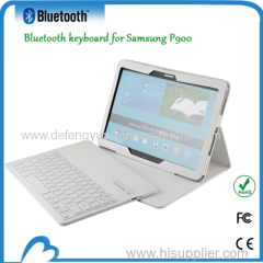 Black PU leather case bluetooth keyboard for Samsung P900
