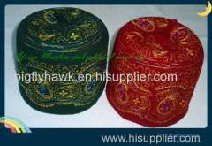 High quality Africa Muslim embroidered wool cap Handmade embroidery Boutique cap HQ007