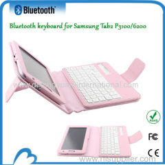 Mini bluetooth keyboard with PU case for Samsung Tab2 P3100/6200