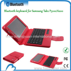 Mini bluetooth keyboard with PU case for Samsung Tab2 P3100/6200