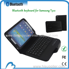 Folio Style PU Leather Case bluetooth keyboard for Samsung