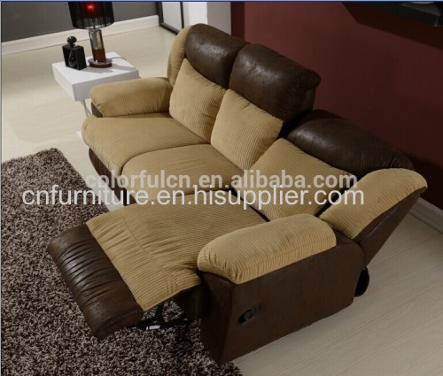 Cream leather lazy boy recliner chair /decoro leather sofa recliner With Writing Pad Function LS811B