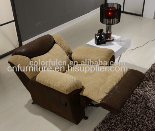 Cream leather lazy boy recliner chair /decoro leather sofa recliner With Writing Pad Function LS811B