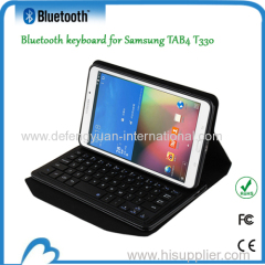 Detachable Leather Case with bluetooth keyboard for for Samsung TAB4 T330